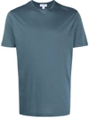 Sunspel Mens Marine Blue Classic-fit Crewneck Cotton-jersey T-shirt Xl In Blue