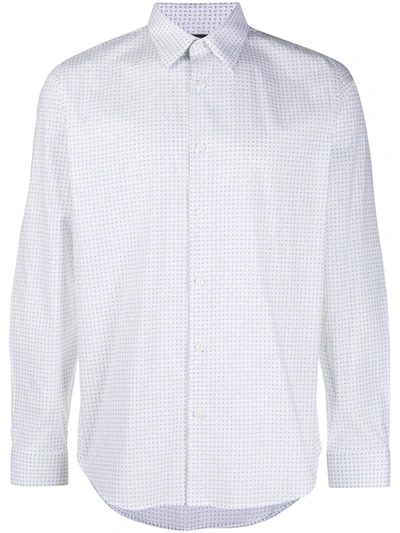 Theory Sylvain Geometric-print Shirt In White