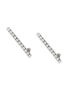 Fenty Crystal Row Bar Earrings In Silver