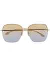 Victoria Beckham Oversized Square-frame Sunglasses In Gold