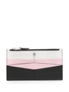 Alexander Mcqueen Colour Block Zip Wallet In Black