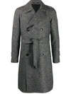 TAGLIATORE HERRINGBONE DOUBLE-BREASTED COAT