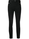 VERSACE JEANS COUTURE HIGH-RISE CROPPED SKINNY JEANS