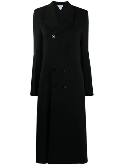 Bottega Veneta Black Wool Twill Double-breasted Coat