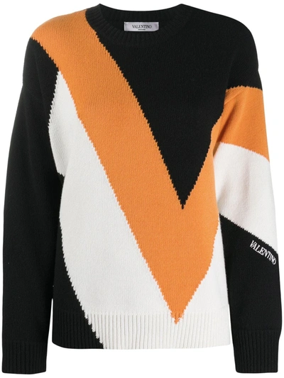 Valentino Garavani Intarsia Knit Jumper In Multi