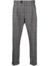 LOW BRAND HIGH-RISE CHECK-PRINT TROUSERS