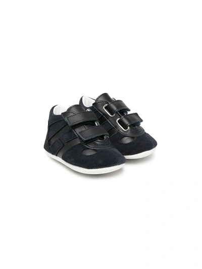 Hogan Babies' Low-top Touch-strap Sneakers In Blue