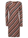 Missoni Zig-zag Knit Dress In Multicolor