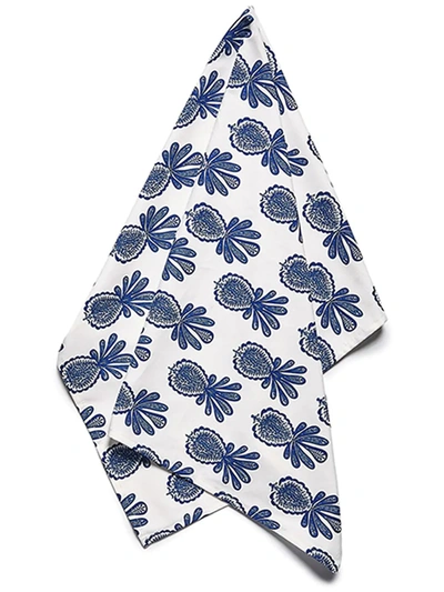 La Doublej Pineapple Print Dish Towel In Blue