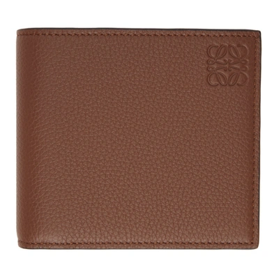 Loewe Anagram Leather Bifold Wallet In Cognac