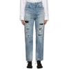 BALENCIAGA BLUE RIPPED JEANS