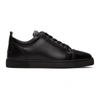 Christian Louboutin Louis Junior Suede And Leather-trimmed Ripstop Sneakers In Cm53 Black