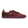 ADIDAS ORIGINALS BURGUNDY JONAH HILL EDITION SAMBA SNEAKERS