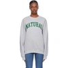 MUSEUM OF PEACE AND QUIET GREY PRINT 'NATURAL' SWEATSHIRT