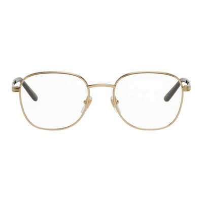 Gucci Gold Round Glasses In 001 Gold