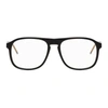 GUCCI BLACK ACETATE AVIATOR GLASSES