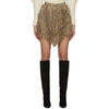 WANDERING BEIGE LEOPARD PLEATED SKIRT