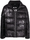 MOOSE KNUCKLES JAVELIN CARBON-PRINT DOWN JACKET