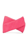 BOTTEGA VENETA WOVEN-EFFECT CLUTCH BAG