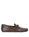Tod's Man Loafers Dark Brown Size 8.5 Soft Leather In Brown