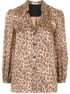 ALICE AND OLIVIA SHEILA LEOPARD-PRINT BLOUSE