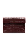 ALEXANDER MCQUEEN SKULL CROCODILE EFFECT CLUTCH