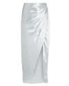 AIIFOS Orla Draped Midi Skirt,060053254355