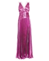 AIIFOS Vera Pleated Metallic Maxi Dress,060059353694