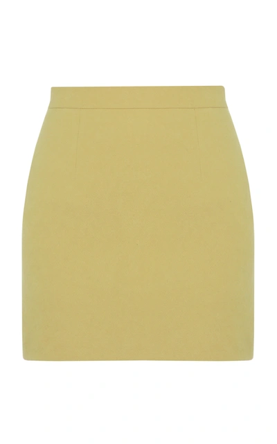Aleksandre Akhalkatsishvili Cotton Mini Skirt In Yellow