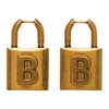 BALENCIAGA GOLD SMALL LOCK EARRINGS