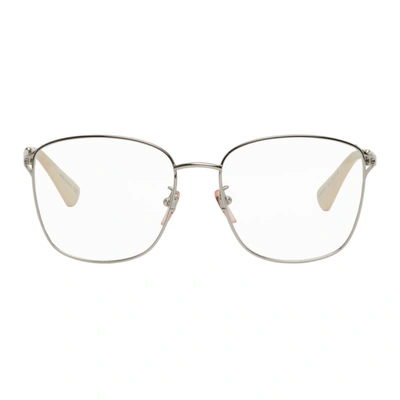 Gucci 银色 Large 方框眼镜 In 003 Silver