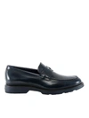 HOGAN BLUE LEATHER LOAFERS