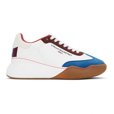 Stella Mccartney Colour-block Sneakers In White,blue,red