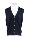 Barba Napoli V-neck Vest In Blue In Blue