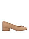 Maison Margiela 35mm Tabi Leather Pumps In Beige