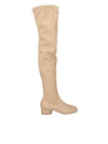 MAISON MARGIELA TABI OVER-THE-KNEE BOOTS IN BEIGE