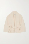 LE 17 SEPTEMBRE BELTED RIBBED COTTON CARDIGAN