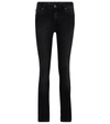 Ag Mari High-rise Slim Straight Jeans In Black