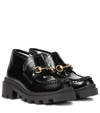 GUCCI HORSEBIT LEATHER LOAFERS,P00499130