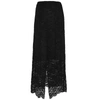 Rabanne Split-hem Lace Midi Skirt In Black