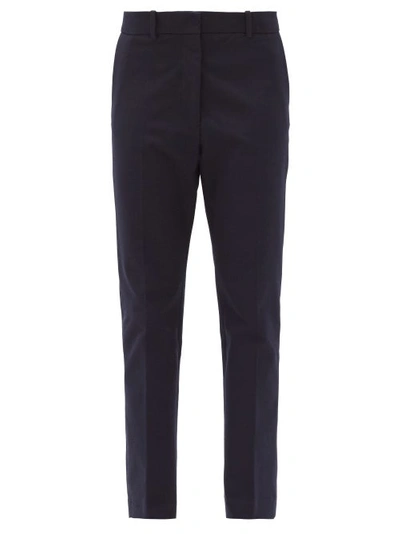 Joseph Coleman Gabardine Straight-leg Trousers In Navy