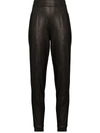 SPANX FAUX LEATHER TRACK PANTS