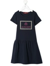 AIGNER RHINESTONE LOGO T-SHIRT DRESS