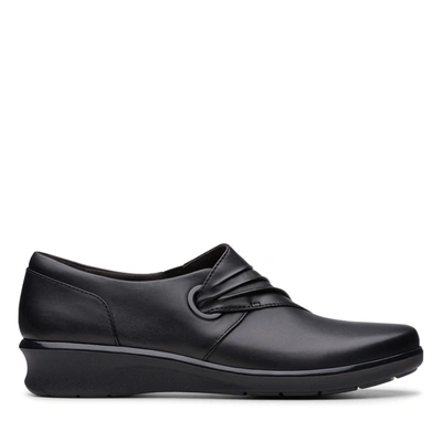 Clarks Hope Roxanne Womens Leather Slip On Fashion Loafers In Black