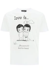 DSQUARED2 DSQUARED2 T-SHIRT WITH LOVE IS FOREVER PRINT