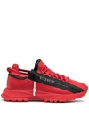 GIVENCHY GIVENCHY MEN'S RED LEATHER SNEAKERS,BH003MH0RK606 41