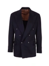 LORO PIANA LORO PIANA MEN'S BLUE CASHMERE COAT,FAL4279W000 54