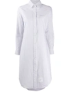 THOM BROWNE UNIVERSITY-STRIPE OXFORD SHIRT DRESS