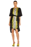 Rick Owens Acid Print T-shirt Midi Dress In Black & Acid Print