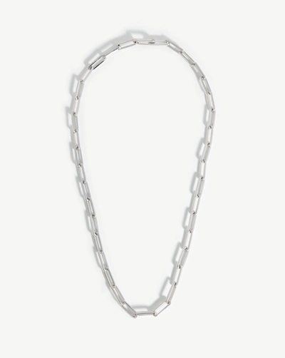 Missoma Mens Silver Chunky Rhodium-plated Chain Necklace In Silver Plated